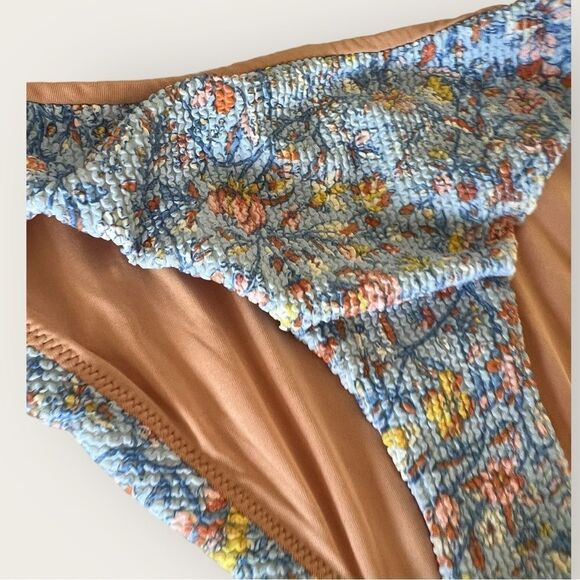 J. Crew Blue floral bikini bottom size Large , NWT - Picture 2 of 4
